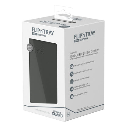 Ultimate Guard Flip'n'Tray 100+ Xenoskin Grau Deckbox in Originalverpackung