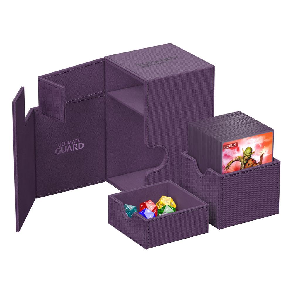 Ultimate Guard Flip'n'Tray 100+ Xenoskin Deckbox in Violett für MTG Commander und Pokemon TCG