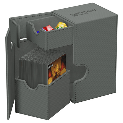 Ultimate Guard Flip'n'Tray shows its storage trays for cards, dices and markers