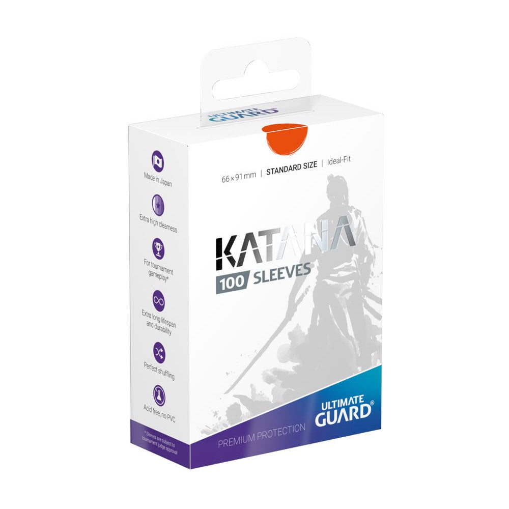 Ultimate Guard Katana: 100 Sleeves - Standard Size Orange