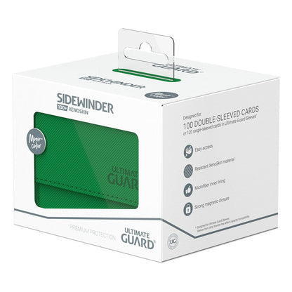 Ultimate Guard Sidewinder 100 Deckbox in Grün für 120 single sleeved Sammelkarten