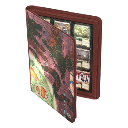 Das Zipfolio 360 von Ultimate Guard im MTG Bloomburrow Design "Season of the Borrow" präsentiert stehend Sammelkarten