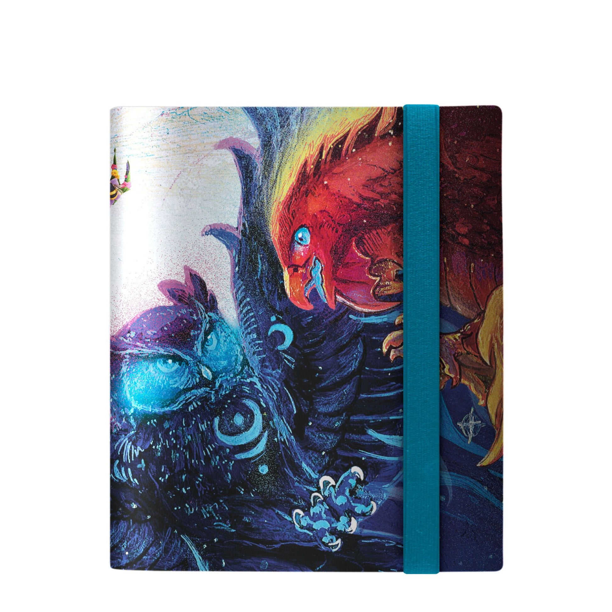 Der 4 Pocket PRO-Binder von Ultra Pro im MTG Bloomburrow Design "Maha vs Dragonhawk"