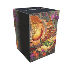 Die Rückseite der 100+ Deck Box von Ultra Pro im MTG Bloomburrow Design "Hazel of the Rootbloom"