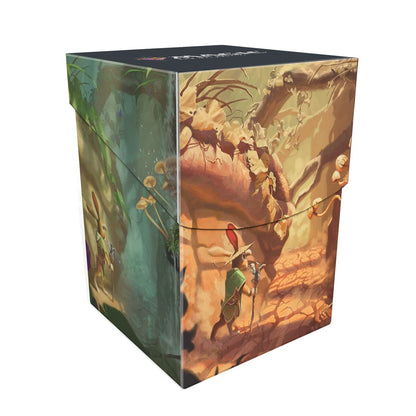 Die 100+ Deck Box von Ultra Pro im MTG Bloomburrow Season Lands Design "Forest"