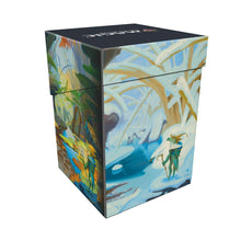 Die Rückseite der 100+ Deck Box von Ultra Pro im MTG Bloomburrow Season Lands Design "Island"