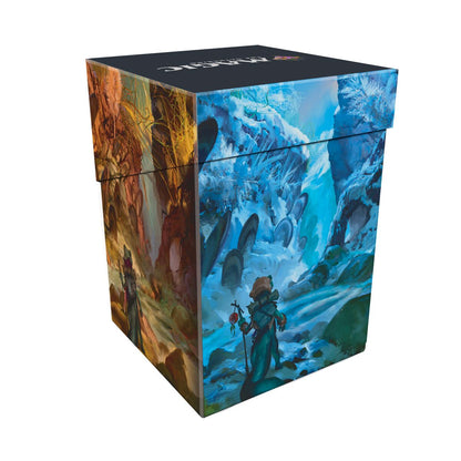 Die Rückseite der 100+ Deck Box von Ultra Pro im MTG Bloomburrow Season Lands Design "Swamp"