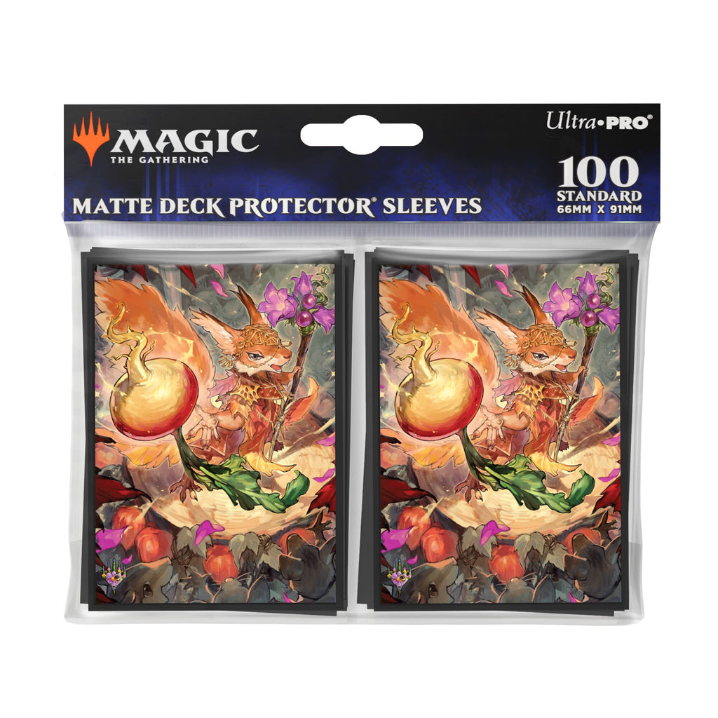 Die Deck Protector Sleeves von Ultra Pro im Bloomburrow Design "Hazel of the Rootbloom" in der Produktverpackung