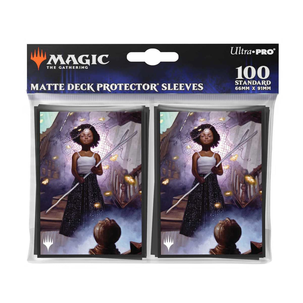 Ultra Pro Deck Protector Sleeves mit dem Commander Aminatou der Magic The Gathering Erweiterung Duskmourn - Haus des Schreckens