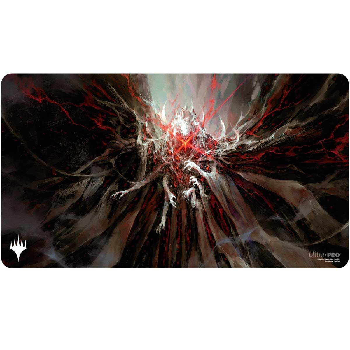 Ultra Pro Playmat mit dem Commander Artwork von Valgavoth der MTG Erweiterung Duskmourn - Haus des Schreckens