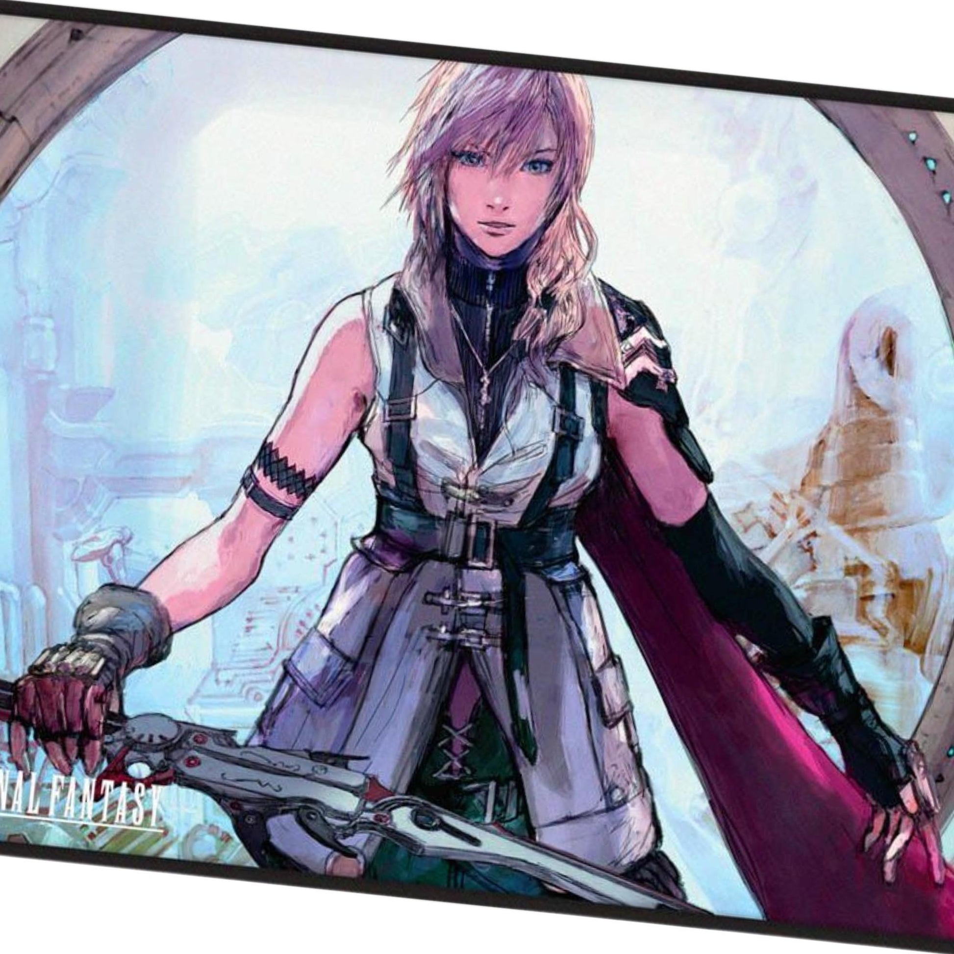 MTG Final Fantasy Playmat Lightning | Ultra Pro Black Stitched MTG Final Fantasy Playmat Lightning | Ultra Pro Black Stitched
