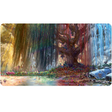 Die AR Enhanced Playmat von Ultra Pro im MTG Bloomburrow Design "Three Tree City"