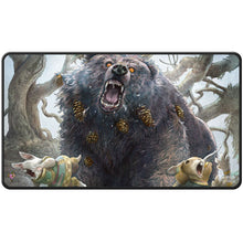 Das Black Stitched Playmat von Ultra Pro im MTG Bloomburrow Design "Lumra, below of the Woods"