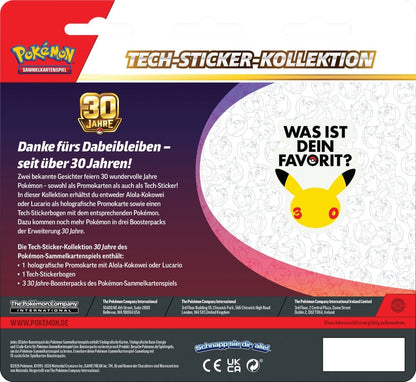 Pokémon TCG: 30th Celebration Tech Sticker Collection (German)