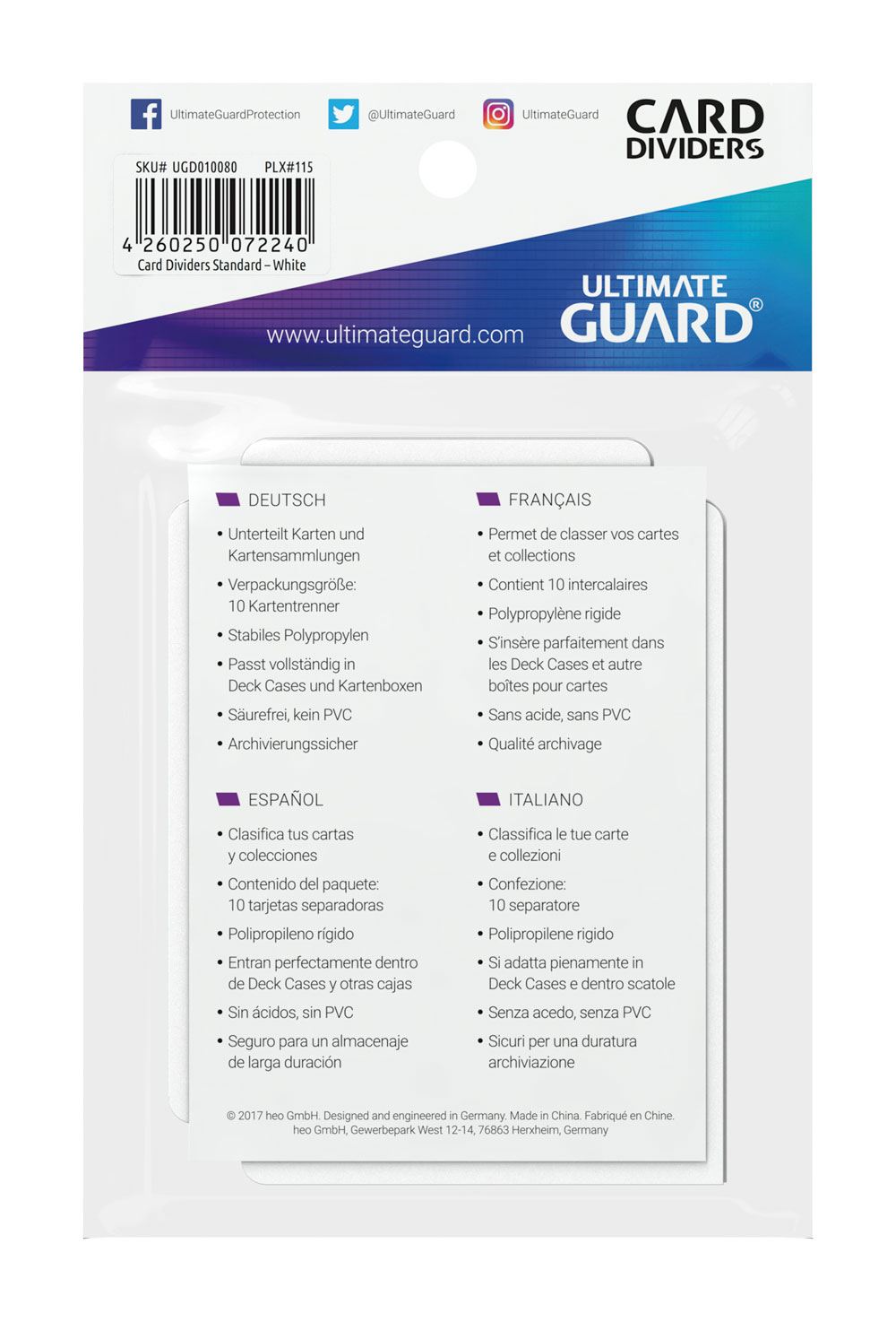 Ultimate Guard Card Dividers – Standard Size
