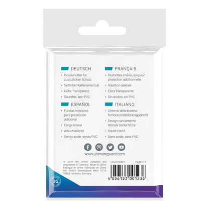 Ultimate Guard Precise-Fit Sleeves Japanese Size (100) – Side-Loading Inner Sleeves